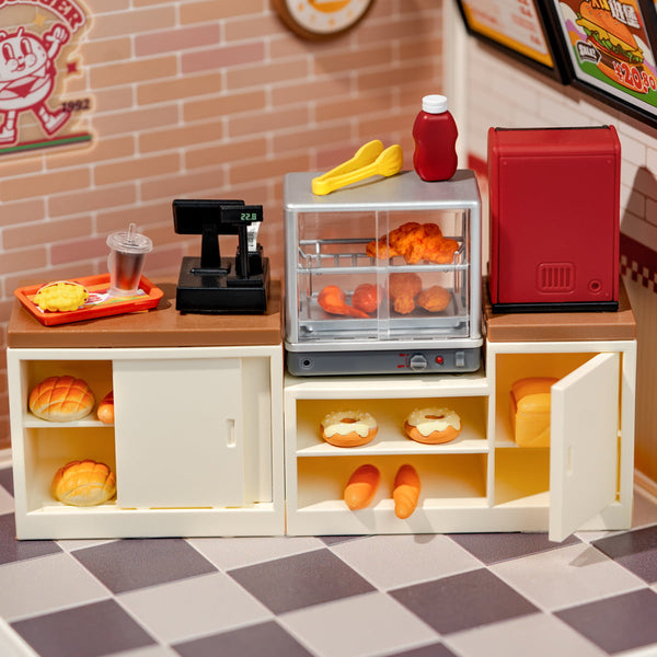 Robotime Rolife Yum Yum Burgers DIY Miniature House DW010