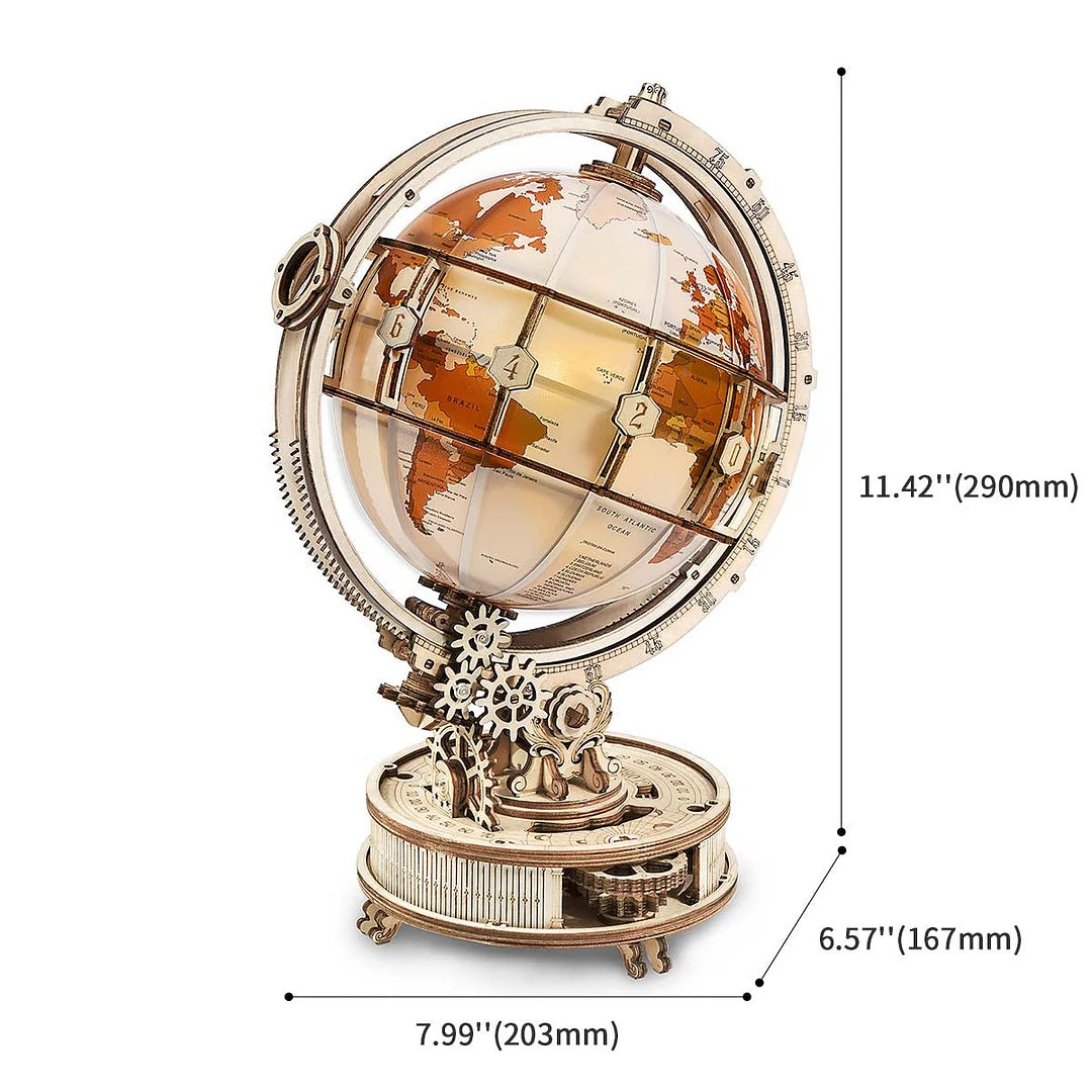 Robotime ROKR 3D Wooden Puzzle Luminous Globe