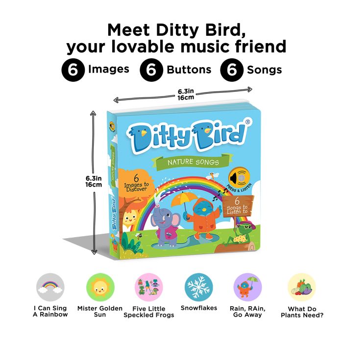 Ditty Bird Nature Songs Multi-Coloured 16x2x16cm