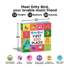 Load image into Gallery viewer, Ditty Bird First 100 Places Multi-Coloured 16x2x16cm
