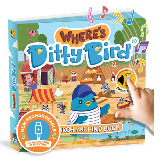 Ditty Bird Where's Ditty Bird? Multi-Coloured 16x2x16cm