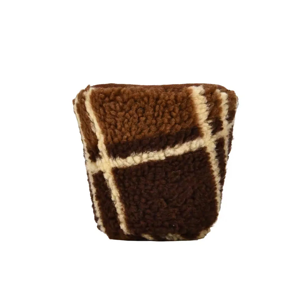 Plushwood Chocolate Fleece Planter
