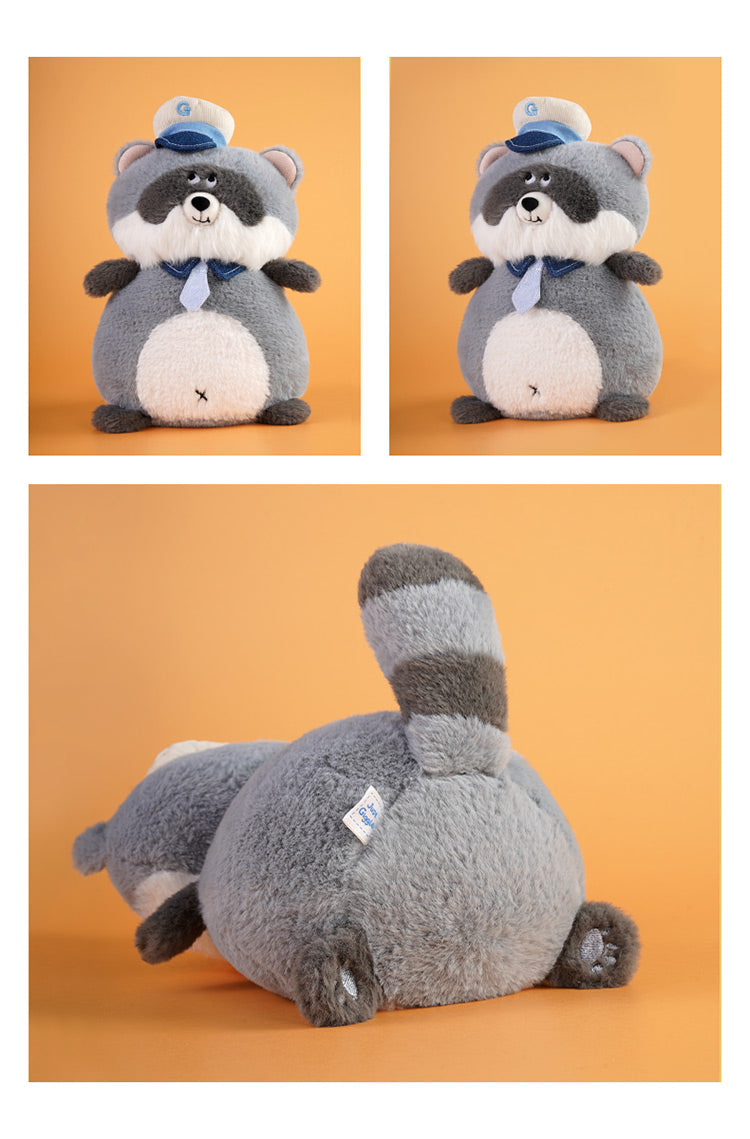Glee Beanx  – Chubby Series Keycharm - Officer Nimo the Raccoon 13cm