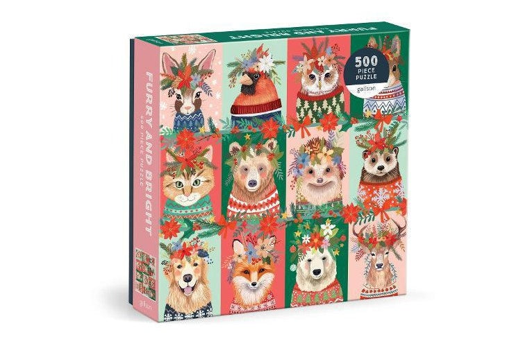 Galison Furry And Bright Puzzle 500pcs Multi-Coloured 50.8x50.8x0.2cm