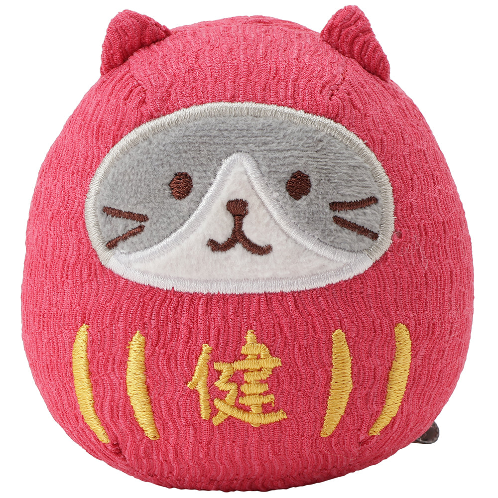Hapins Fuku Fuku Nyanko (Red) - Blessing Tumbler Doll Crab Meat Cat