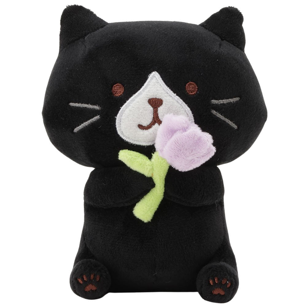 Hapins Flower Kitten Plush Tuxedo Cat