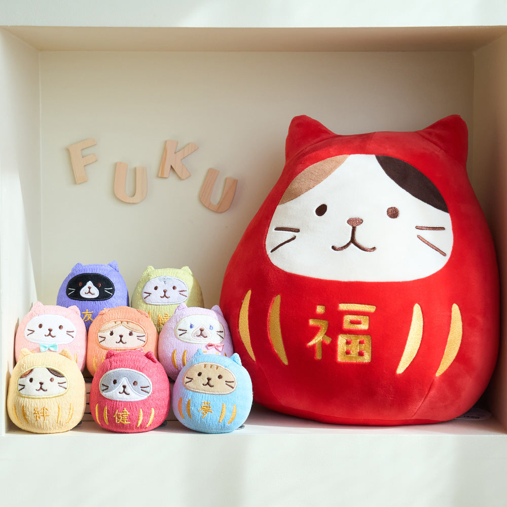 Hapins Fuku Fuku Nyanko (Yellow) - Blessing Tumbler Doll Cheese Cat