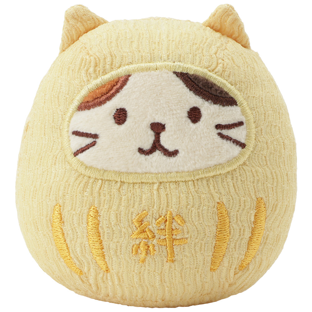 Hapins Fuku Fuku Nyanko (Yellow) - Blessing Tumbler Doll Cheese Cat