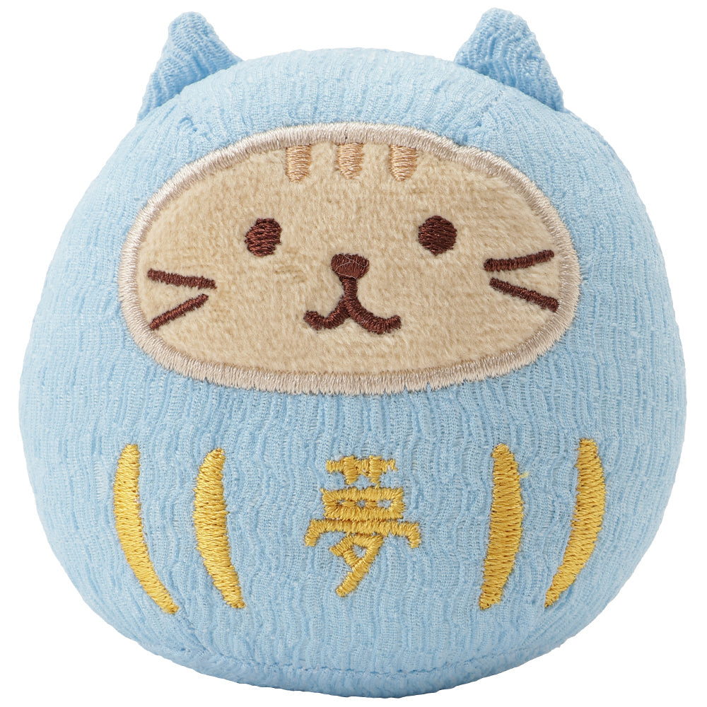 Hapins Fuku Fuku Nyanko (Blue) - Blessing Tumbler Doll Snapper Cat