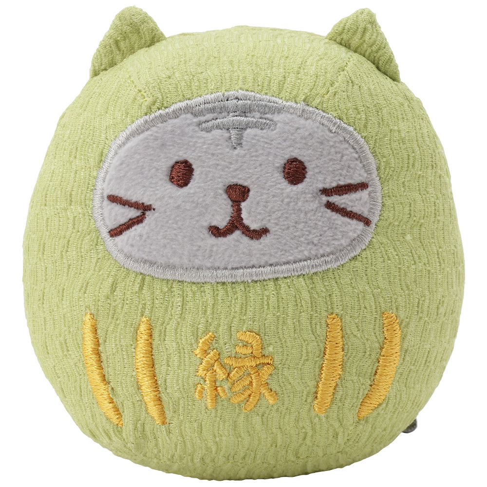 Hapins Fuku Fuku Nyanko (Green) - Blessing Tumbler Doll Bread Cat
