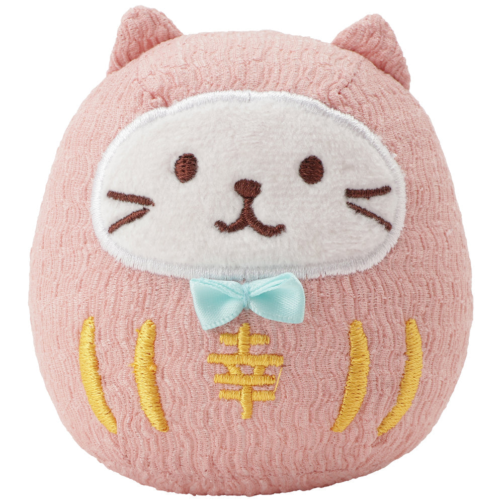 Hapins Fuku Fuku Nyanko (Pink) - Blessing Tumbler Doll Milk Cat