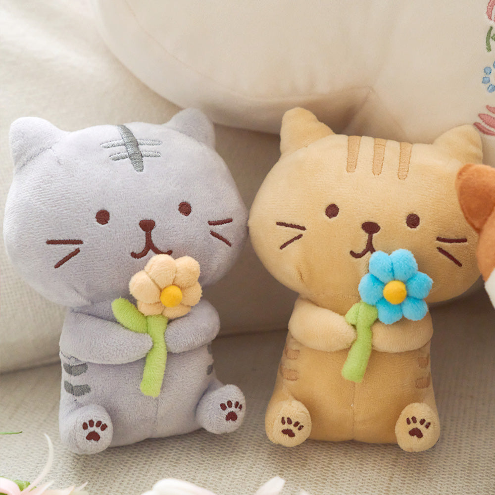 Hapins Flower Kitten Plush Ginger Cat