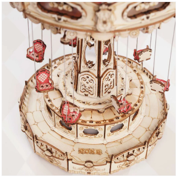 Robotime ROKR 3D Wooden Puzzle DIY Music Box Swing Ride