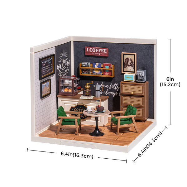 Robotime Rolife Super Creator Breezy Time Cafe DIY Miniature House Kit DW001B