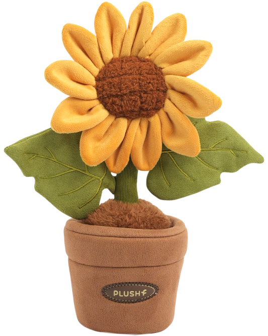 Plushwoods Sunflower Plant Plush with pot 25cm