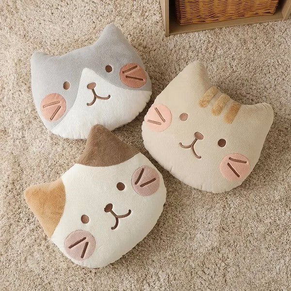 Hapins Blushing Lucky Cat Calio Cat Cushion
