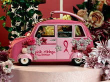 Load image into Gallery viewer, Vendula X Pink Ribbon Foundation - London Cats &amp; Corgis Floral Pink Taxi
