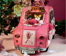 Load image into Gallery viewer, Vendula X Pink Ribbon Foundation - London Cats &amp; Corgis Floral Pink Taxi
