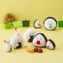Load image into Gallery viewer, Ippinsha Onigiri-san Plush Keychain - Tempura Rice Ball
