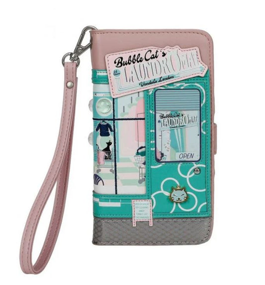 Vendula London Bubble Cats Universal Flip Phone Wallet