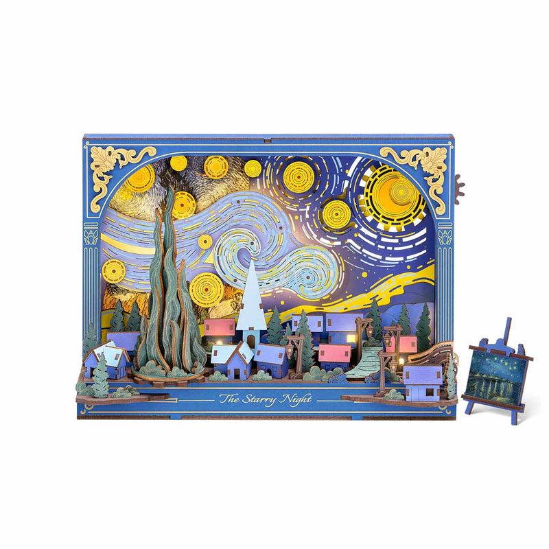 Robotime Rowood The Starry Night Wall Art 3D Wooden Puzzle TH003