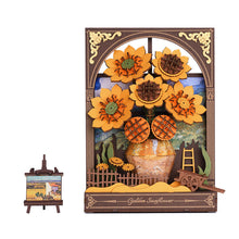 Load image into Gallery viewer, Robotime Rowood Golden Sunflower Wall Art 3D Wooden Puzzle TH002
