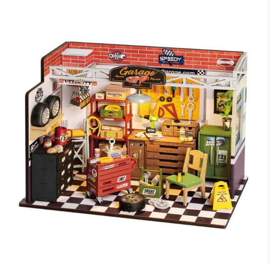 Robotime Rolife DIY Miniature House Garage Workshop