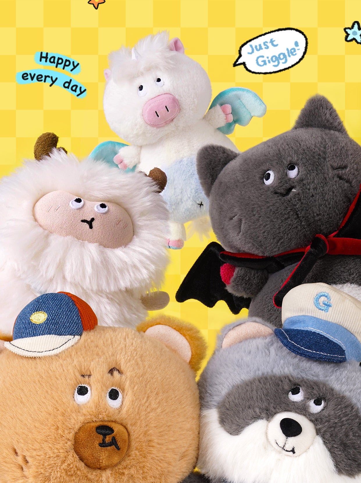 Glee Beanx  – Chubby Series Plush - Bob the Bear 22cm