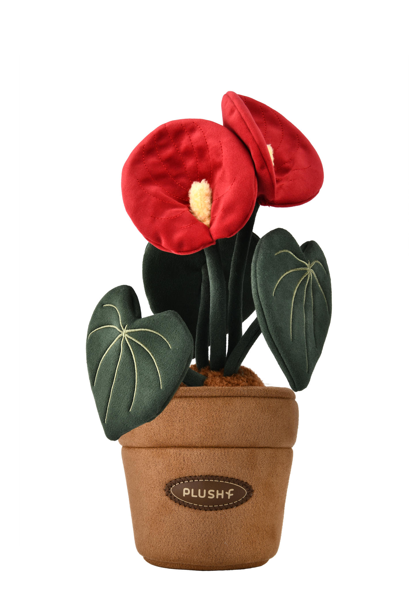 PlushWoods Anthurium Plant Plush With Pot 20cm