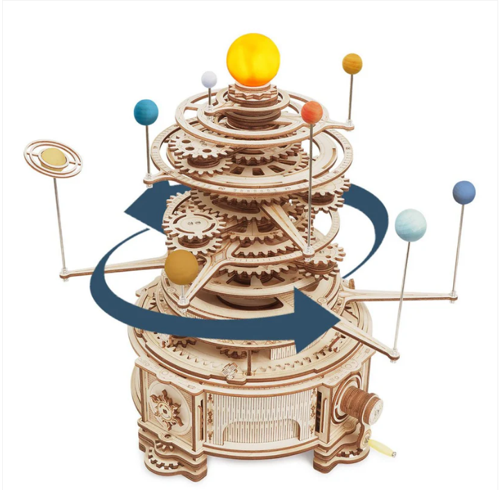 Robotime 3D DIY Wooden Puzzle Mechanical Orrery