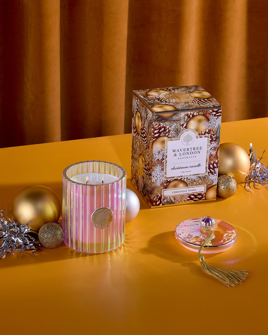 Wavertree & London Candle Christmas Tinsel 75 hours 410g