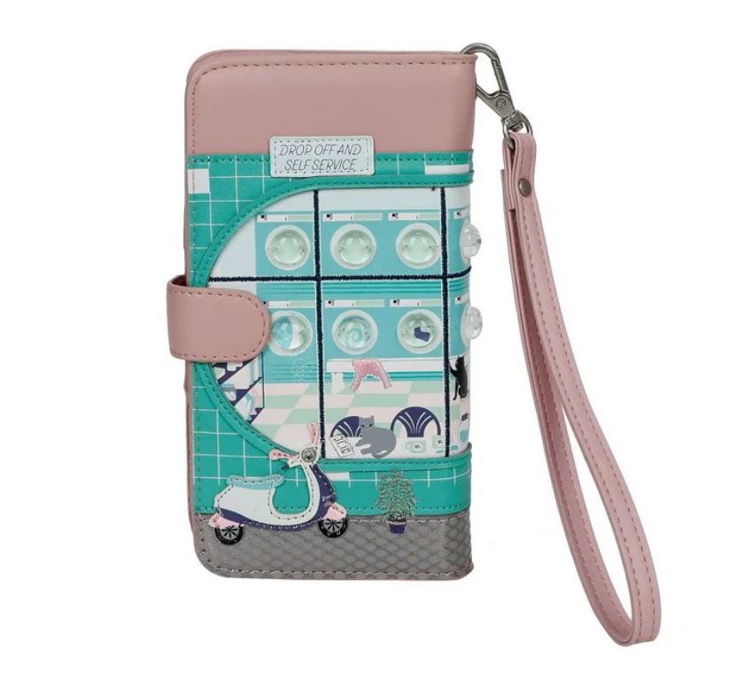 Vendula London Bubble Cats Universal Flip Phone Wallet
