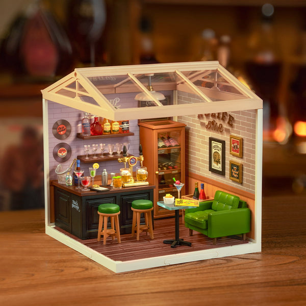 Robotime Rolife Leisurely Cheers Bar DIY Miniature House DW012