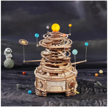 Robotime 3D DIY Wooden Puzzle Mechanical Orrery