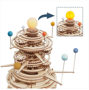Robotime 3D DIY Wooden Puzzle Mechanical Orrery