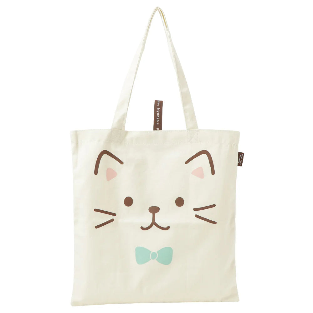 Hapins Canvas Tote Cream Bag Persian Cat