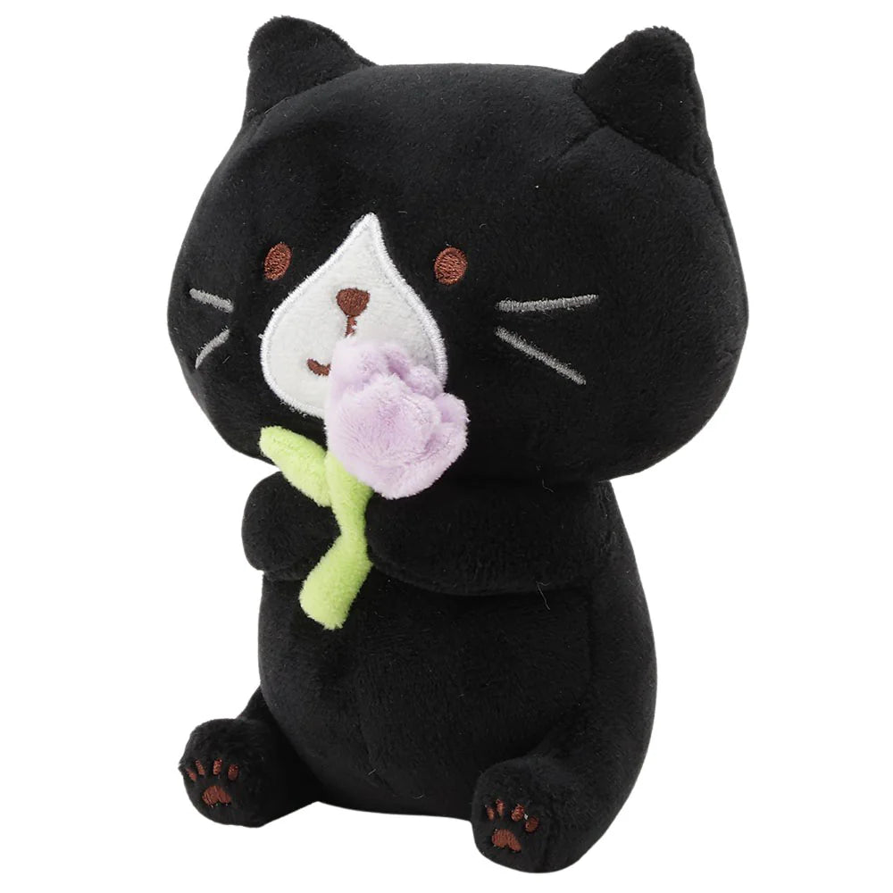 Hapins Flower Kitten Plush Tuxedo Cat
