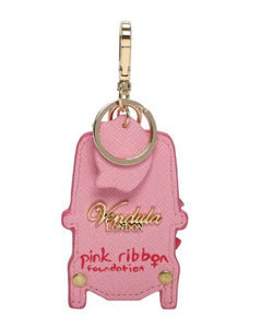 Vendula X Pink Ribbon Foundation - London Cats & Corgis Floral Pink Bus Key Charm