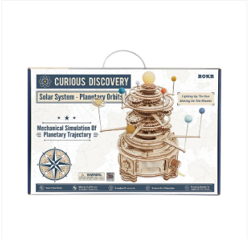 Robotime 3D DIY Wooden Puzzle Mechanical Orrery