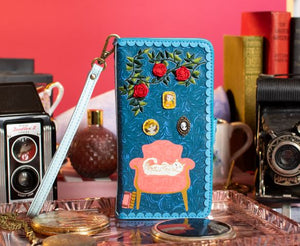 Vendula Vintage Rose  Universal Flip Phone Wallet