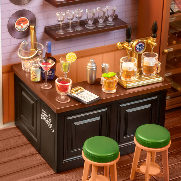 Robotime Rolife Leisurely Cheers Bar DIY Miniature House DW012