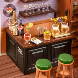Robotime Rolife Leisurely Cheers Bar DIY Miniature House DW012