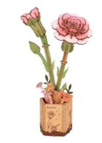 Robotime Rowood Bloom Pink Carnation