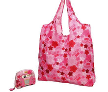 Load image into Gallery viewer, Vendula X Pink Ribbon Foundation - London Cats &amp; Corgis Floral Folding Shopper &amp; Purse
