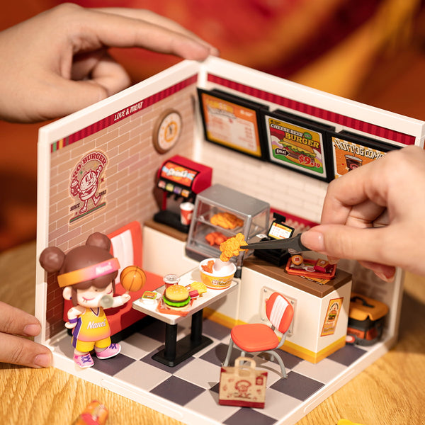Robotime Rolife Yum Yum Burgers DIY Miniature House DW010