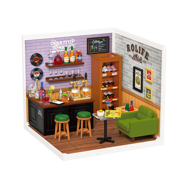 Robotime Rolife Leisurely Cheers Bar DIY Miniature House DW012