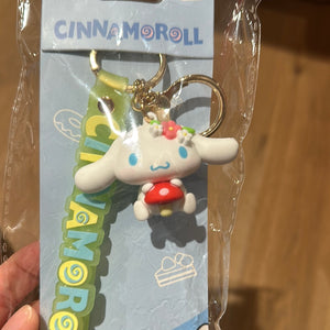 Hello Kitty - Keychain w/Hand Strap - Cinnamoroll with Mushroom
