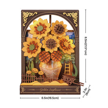 Load image into Gallery viewer, Robotime Rowood Golden Sunflower Wall Art 3D Wooden Puzzle TH002
