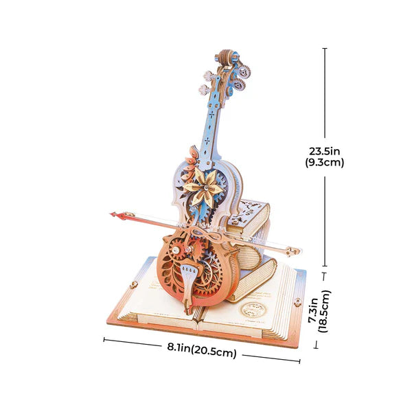 Robotime ROKR Symphony of Gorgeous Dreams Mechanical Music Box 3D Wooden Puzzle AMK63M