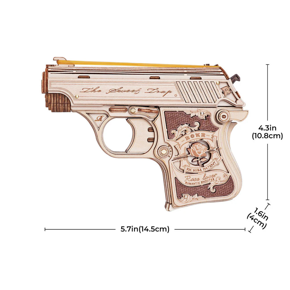 Robotime ROKR Mini Gun Wooden 3D Puzzle Toy Gun LQ502